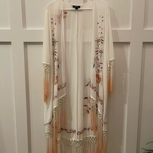 Torrid fringe kimono